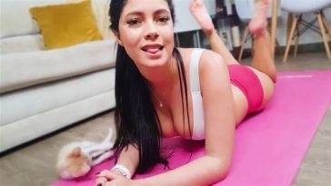 Marta Maria Santos Topless Workout at Home Video  on picsfans.net