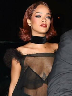 Rihanna Candid See-Through Nipple Slip Photos  - Barbados on picsfans.net