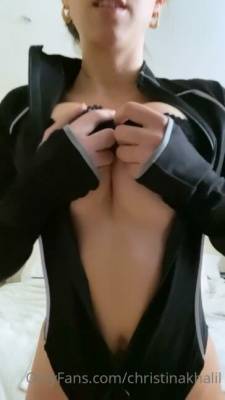 Christina Khalil Unzipping Boob Reveal  Video on picsfans.net