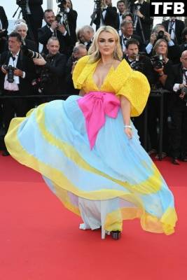Tallia Storm Attends the Opening Ceremony Red Carpet for the 75th Annual Cannes Film Festival on picsfans.net
