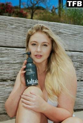 Iskra Lawrence Poses for Her Saltair Skin Care Products in Los Angeles - Los Angeles on picsfans.net