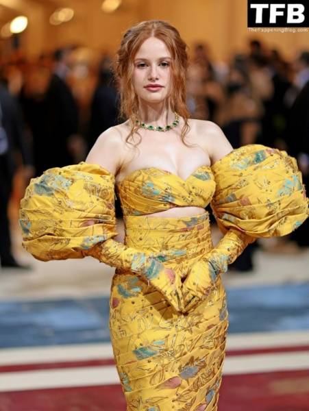 Madelaine Petsch Displays Her Stunning Figure at The 2022 Met Gala in NYC on picsfans.net
