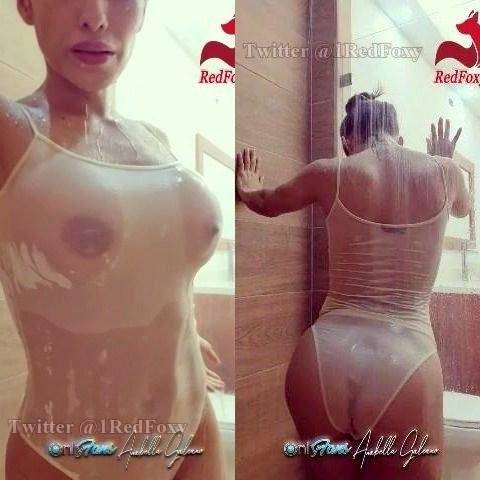 Anabella Galeano Nude Swimsuit Shower Video  on picsfans.net