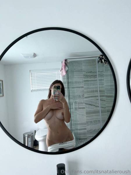Natalie Roush Nipple Tease Bathroom Selfie Onlyfans Set Leaked on picsfans.net